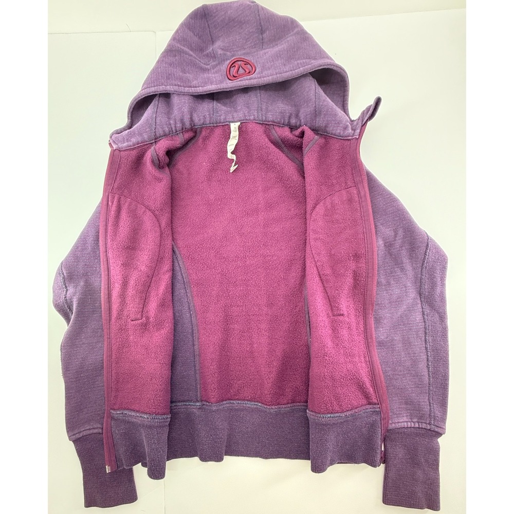 Lululemon Women's Size 4 Purple Full Zip Hoodie Scuba Jacket Thumbholes Athletic - Picture 3 of 9